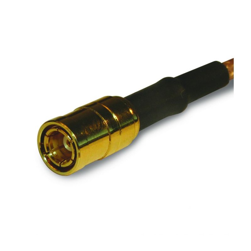 1 pcs - Amphenol RF Plug Cable Mount SMB Connector, Crimp Termination, Straight Body