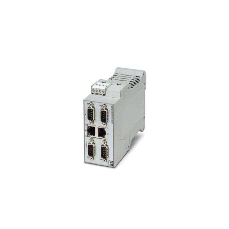 1 pcs - Phoenix Contact Serial Device Server, 2 Ethernet Port, 4 Serial Port, RS232, RS422, RS485 Interface