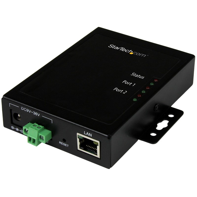 1 pcs - StarTech.com Serial Device Server, 1 Ethernet Port, 2 Serial Port, RS232 Interface, 460.8kbit/s Baud Rate