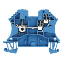 10 pcs - Weidmuller W Series Blue Feed Through Terminal Block, 1.5mm², Single-Level, Screw Termination