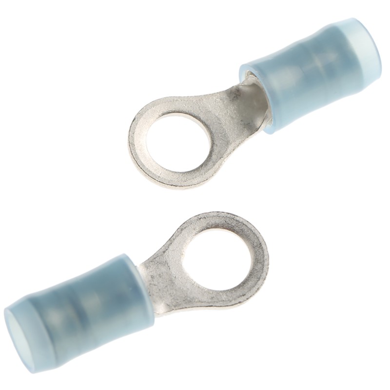 25 pcs - TE Connectivity, PIDG Insulated Ring Terminal, M5 Stud Size, 1mm² to 2.6mm² Wire Size, Blue