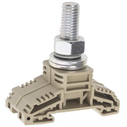 1 pcs - RS PRO Beige Stud Terminal, Single-Level