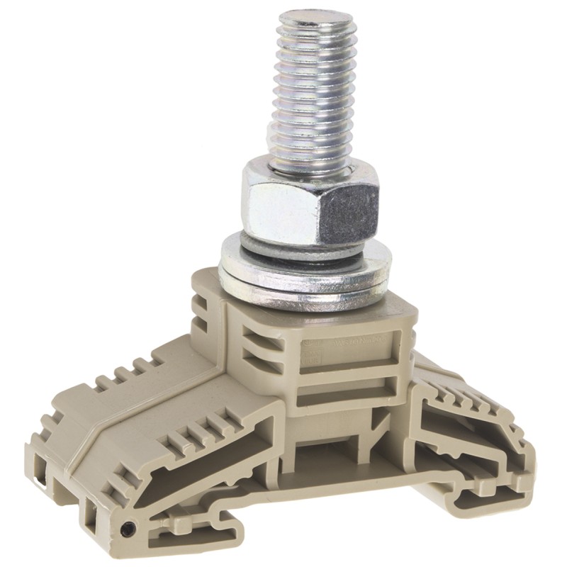 1 pcs - RS PRO Beige Stud Terminal, Single-Level