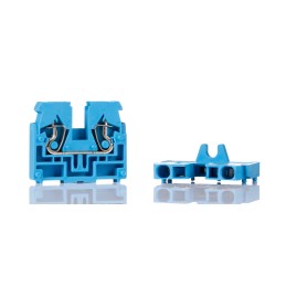 10 pcs - Wago 869 Series Blue DIN Rail Terminal Block, 2.5mm², Single-Level, Cage Clamp Termination, ATEX, IECEx