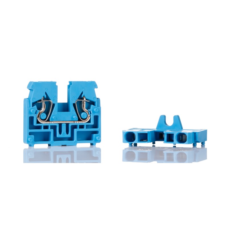 10 pcs - Wago 869 Series Blue DIN Rail Terminal Block, 2.5mm², Single-Level, Cage Clamp Termination, ATEX, IECEx