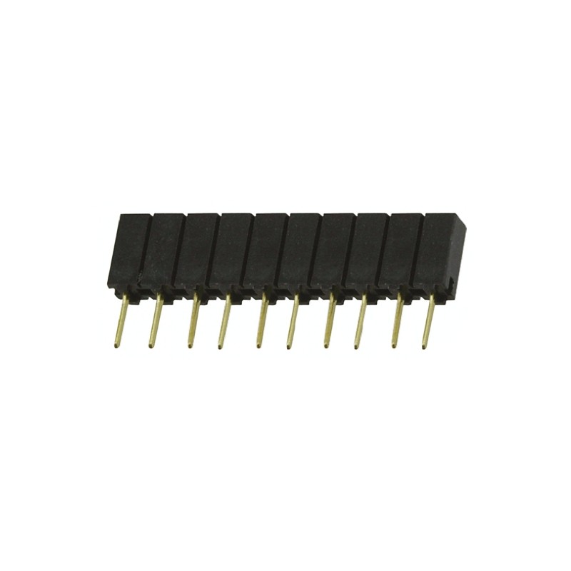 1 pcs - Samtec SSA Series Straight Through Hole Mount PCB Socket, 10-Contact, 1-Row, 2.54mm Pitch, Solder Termination
