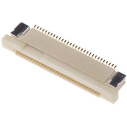 10 pcs - TE Connectivity, FPC 0.5mm Pitch 30 Way Right Angle Female FPC Connector, ZIF Top Contact