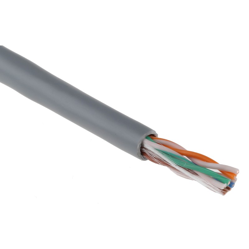 1 Reel of 305 M - RS PRO Cat5e Ethernet Cable, U/UTP, Grey PVC Sheath, 305m