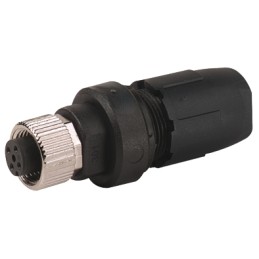 1 pcs - Murrelektronik Circular Connector, 4 Contacts, Cable Mount, M12 Connector, Socket, Male, IP67, 7000 Series