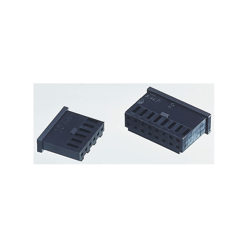10 pcs - TE Connectivity, AMPMODU MOD II Female Connector Housing, 2.54mm Pitch, 15 Way, 1 Row