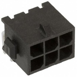 10 pcs - TE Connectivity Micro MATE-N-LOK Series Right Angle Through Hole PCB Header, 6 Contact(s), 3.0mm Pitch, 2 Row(s),