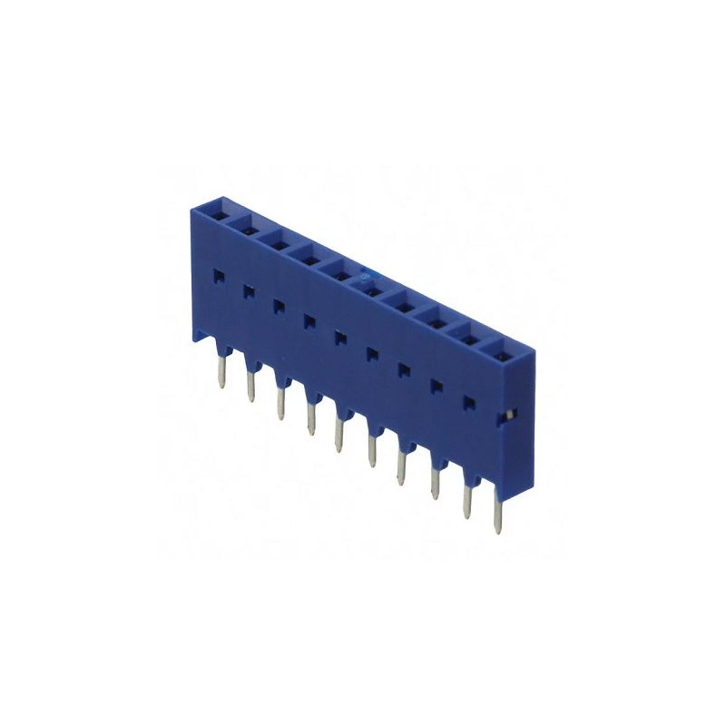 23 pcs - Amphenol ICC Surface Mount PCB Socket, 10-Contact, 1-Row, 2.54mm Pitch