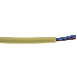 1 pcs - RS PRO 2 Core Power Cable, 0.75 mm², 600mm, Yellow TPU Sheath, Coiled, 300/500 V