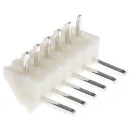 10 pcs - JST NH Series Right Angle Through Hole Pin Header, 6 Contact(s), 2.5mm Pitch, 1 Row(s), Unshrouded