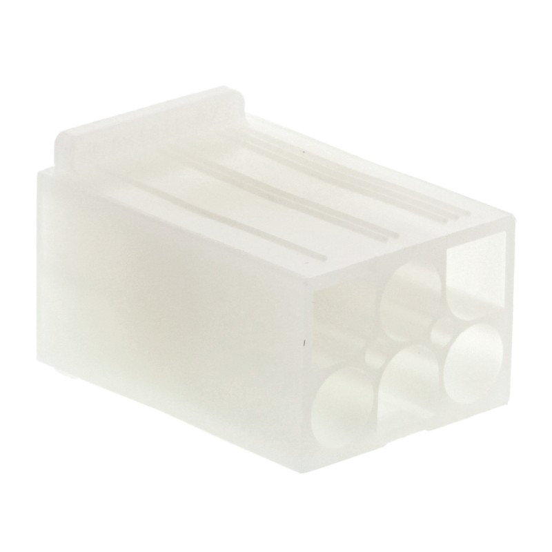 5 pcs - Molex STANDARD .093' Series Straight Free Hanging Housing Plug, 6 Contact(s), 6.7mm Pitch, 2 Row(s)