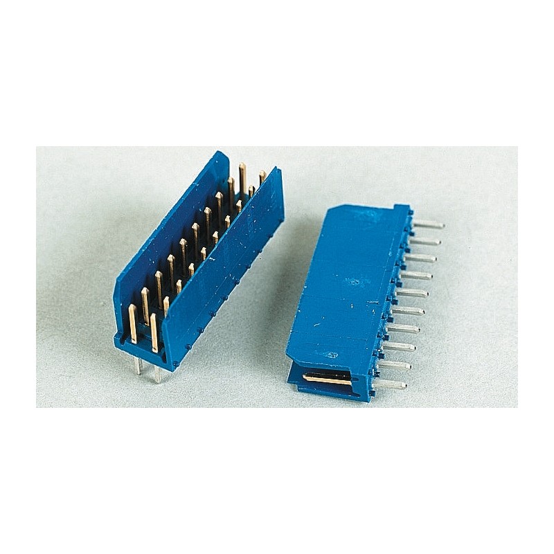 24 pcs - Amphenol Communications Solutions Dubox Series Straight Through Hole PCB Header, 10 Contact(s), 2.54mm Pitch, 1 Row(s)