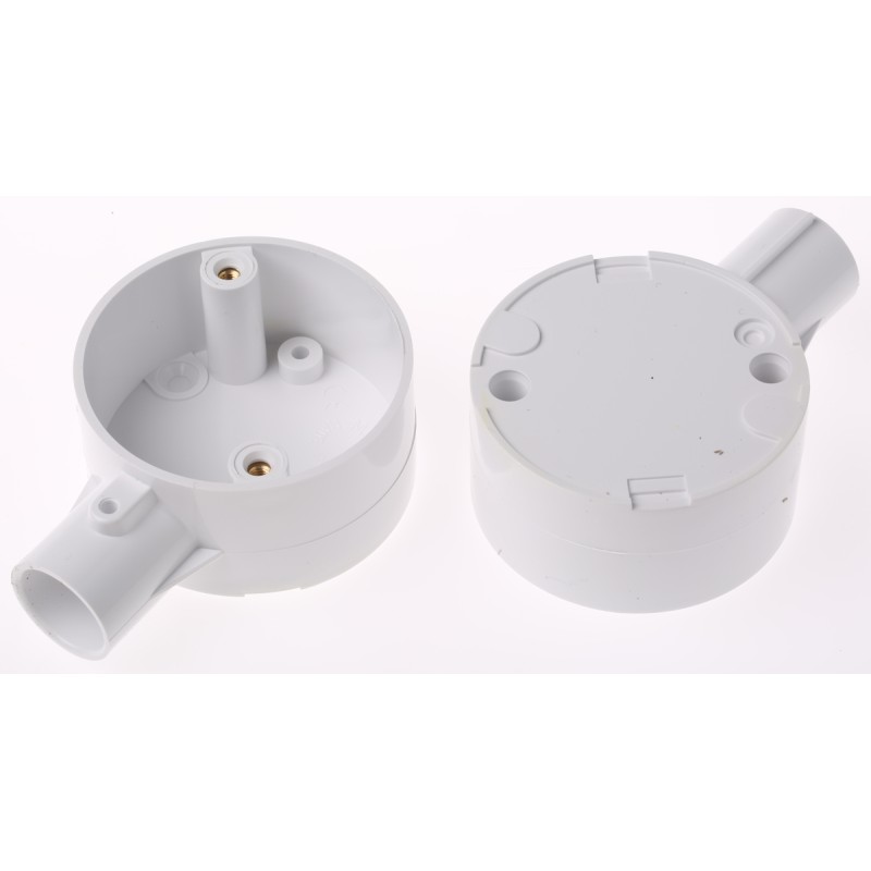 10 pcs - Schneider Electric Terminal Box, Conduit Fitting, 20mm Nominal Size, uPVC, White