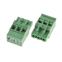 10 pcs - RS PRO 5mm Pitch 3 Way Pluggable Terminal Block, Plug, Through Hole, Screw Termination