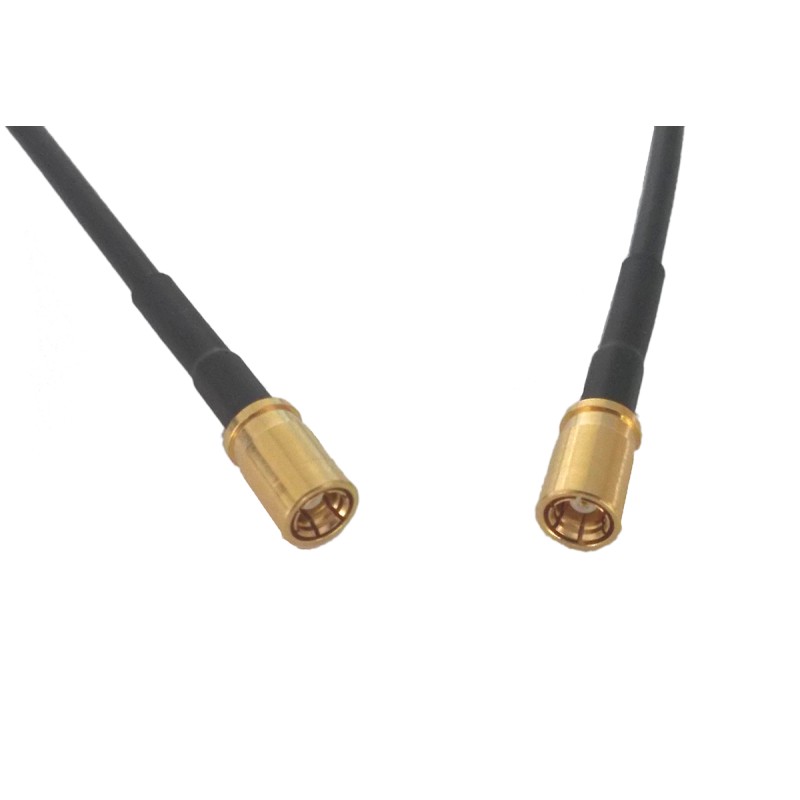 1 pcs - Telegartner Female SMB to Female SMB Coaxial Cable, 500mm, RG174 Coaxial, Terminated