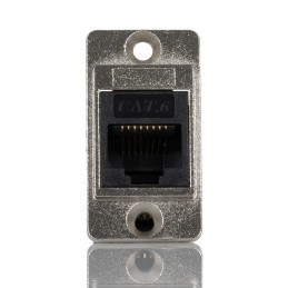1 pcs - RS PRO Single-Port RJ45 Female Feedthrough Ethernet Connector, Cat6, Unshielded
