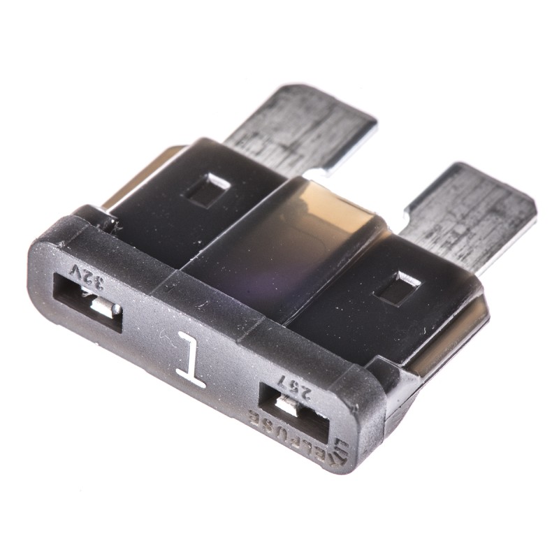 10 pcs - Littelfuse 1A Black Blade Car Fuse, 32V dc