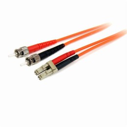 1 pcs - Startech LC to ST Duplex Multi Mode OM1 Fibre Optic Cable, 62.5/125μm, Orange, 2m