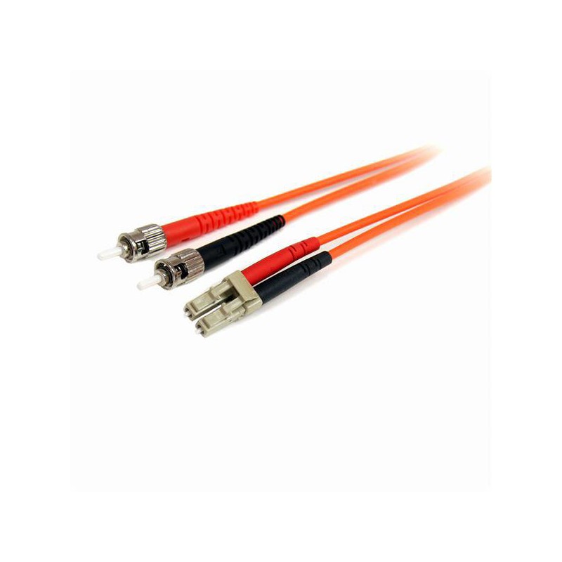 1 pcs - Startech LC to ST Duplex Multi Mode OM1 Fibre Optic Cable, 62.5/125μm, Orange, 2m