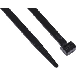 1 Bag of 100 - RS PRO Cable Tie, 340mm x 7.6 mm, Black Nylon, Pk-100