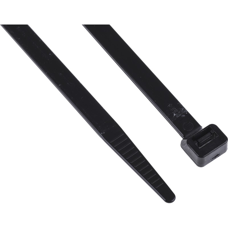 1 Bag of 100 - RS PRO Cable Tie, 340mm x 7.6 mm, Black Nylon, Pk-100