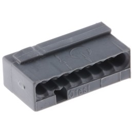 10 pcs - Wago 243 MICRO PUSH WIRE Series Junction Box Connector, 8-Way, 6A, 22 - 20 AWG Wire, Push In Termination
