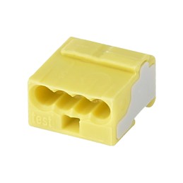 10 pcs - Wago 243 MICRO PUSH WIRE Series Junction Box Connector, 4-Way, 6A, 22 - 20 AWG Wire, Push In Termination