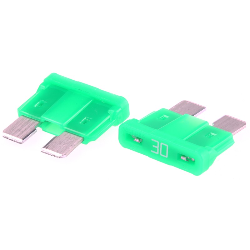 10 pcs - Littelfuse 30A Green Blade Car Fuse, 32V dc