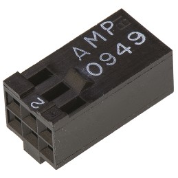 10 pcs - TE Connectivity, AMPMODU MOD IV Female Connector Housing, 2.54mm Pitch, 6 Way, 2 Row