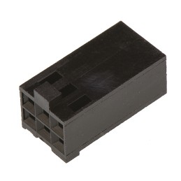 10 pcs - TE Connectivity, AMPMODU MOD IV Female Connector Housing, 2.54mm Pitch, 6 Way, 2 Row