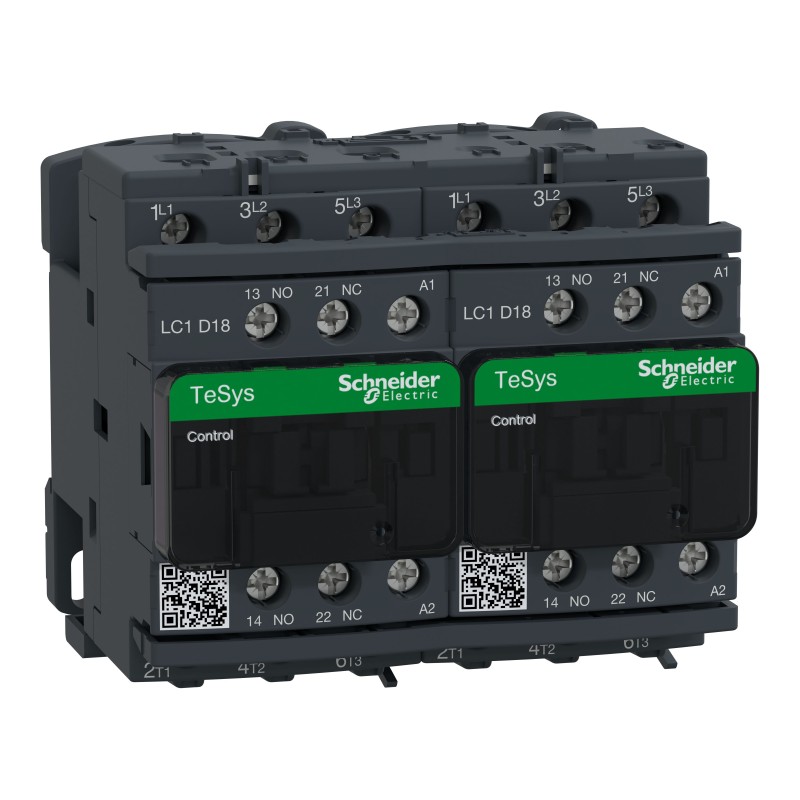 1 pcs - Schneider Electric LC2D Series Contactor, 48 V ac Coil, 3-Pole, 18 A, 7.5 kW, 3NO, 690 V ac