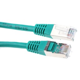 1 pcs - Decelect Cat5e Male RJ45 to Male RJ45 Ethernet Cable, U/UTP, Green PVC Sheath, 1m