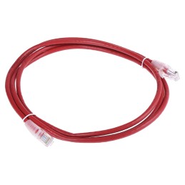 1 pcs - RS PRO Cat5e Male RJ45 to Male RJ45 Ethernet Cable, U/UTP, Red PVC Sheath, 2m