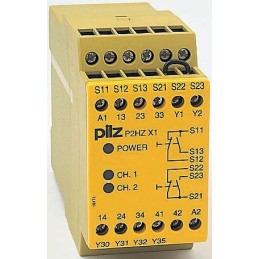 1 pcs - Pilz Dual-Channel Two Hand Control Safety Relay, 115V ac, 3 Safety Contacts