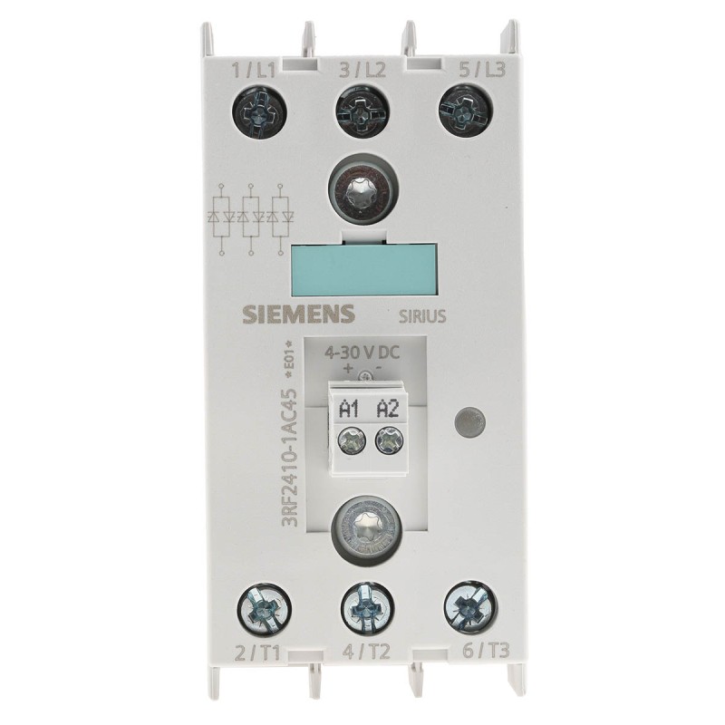 1 pcs - Siemens Solid State Relay, 10.5 A Load, DIN Rail Mount, 600 V Load, 30 V dc Control