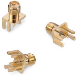 1 pcs - Wurth Elektronik WR-RPSMA Series, jack Edge Mount SMA Connector, Solder Termination, Straight Body