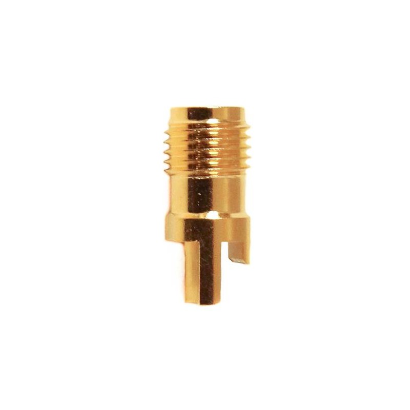 1 pcs - Mueller Electric, jack Edge Mount SMA Connector, 50Ω, Solder Termination, Straight Body