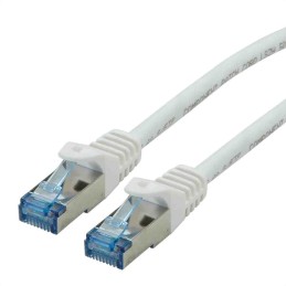 1 pcs - Roline Cat6a Male RJ45 to Male RJ45 Ethernet Cable, S/FTP, White LSZH Sheath, 3m, Low Smoke Zero Halogen (LSZH)