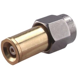 1 pcs - Huber+Suhner Straight 50Ω RF Adapter SMA Plug to MMBX Socket 6GHz