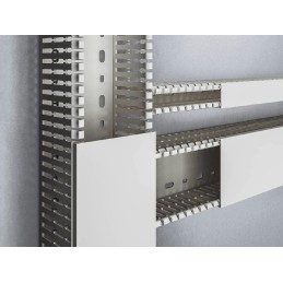 18 pcs - Rittal PVC Cable Duct for Use with Cable Management Mounting Plate and Section, 2000 x 50 x 80mm