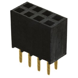 1 pcs - Samtec SSW Series Straight Through Hole Mount PCB Socket, 8-Contact, 2-Row, 2.54mm Pitch, Solder Termination
