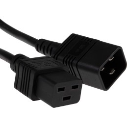 1 pcs - RS PRO Straight IEC C19 Socket to Straight IEC C20 Plug Power Cord, 2m