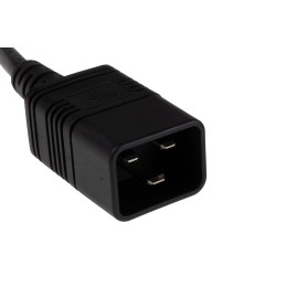 1 pcs - RS PRO Straight IEC C19 Socket to Straight IEC C20 Plug Power Cord, 2m