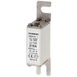 10 pcs - Siemens 315A Slotted Tag Fuse, NH000, 690V