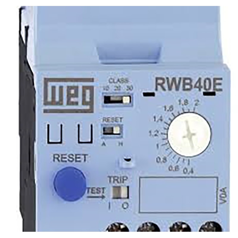 1 pcs - WEG RW_E Thermal Overload Relay 1NO + 1NC, 40 A F.L.C, 8 - 40 A Contact Rating, 1.5 W, 3P