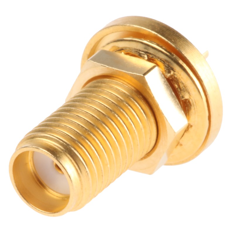 1 pcs - Telegartner, jack Panel Mount SMA Connector, 50Ω, Solder Termination, Straight Body